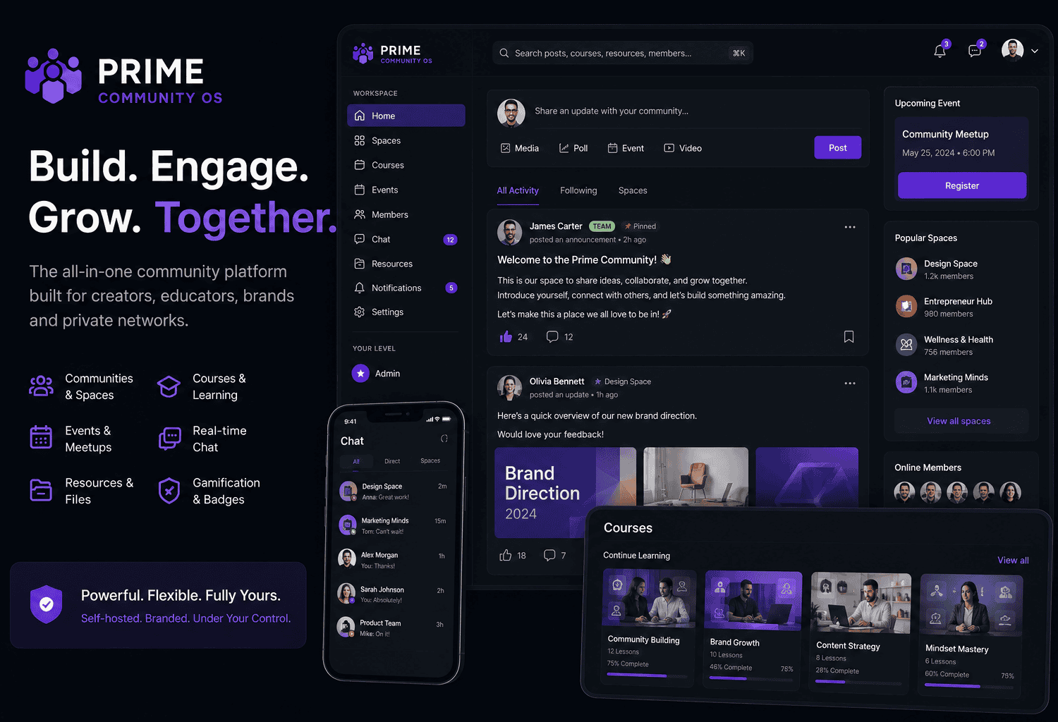 Prime Community OS - Self-Hosted WordPress Community Plugin - Alternative to Skool & Circle.so